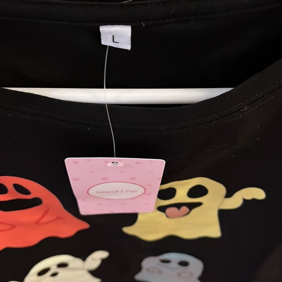 Black Friendly Ghosts Tee/NWT/L - Picture 4 of 5